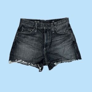 NEW AG Adriano Goldschmied Women’s Alexxis High Rise Wedgie Short Black Wash 26R